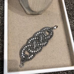 Stella and Dot crystal and chain bracelet